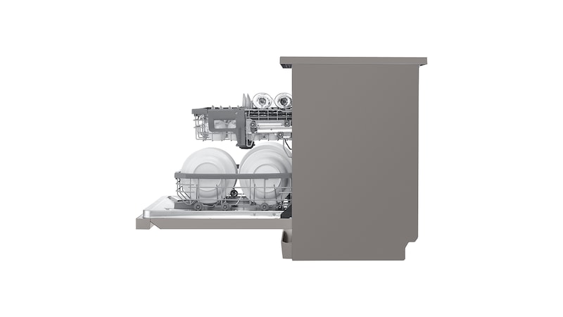 LG 14 Place QuadWash® Dishwasher in Platinum Steel Finish, XD4B14PS